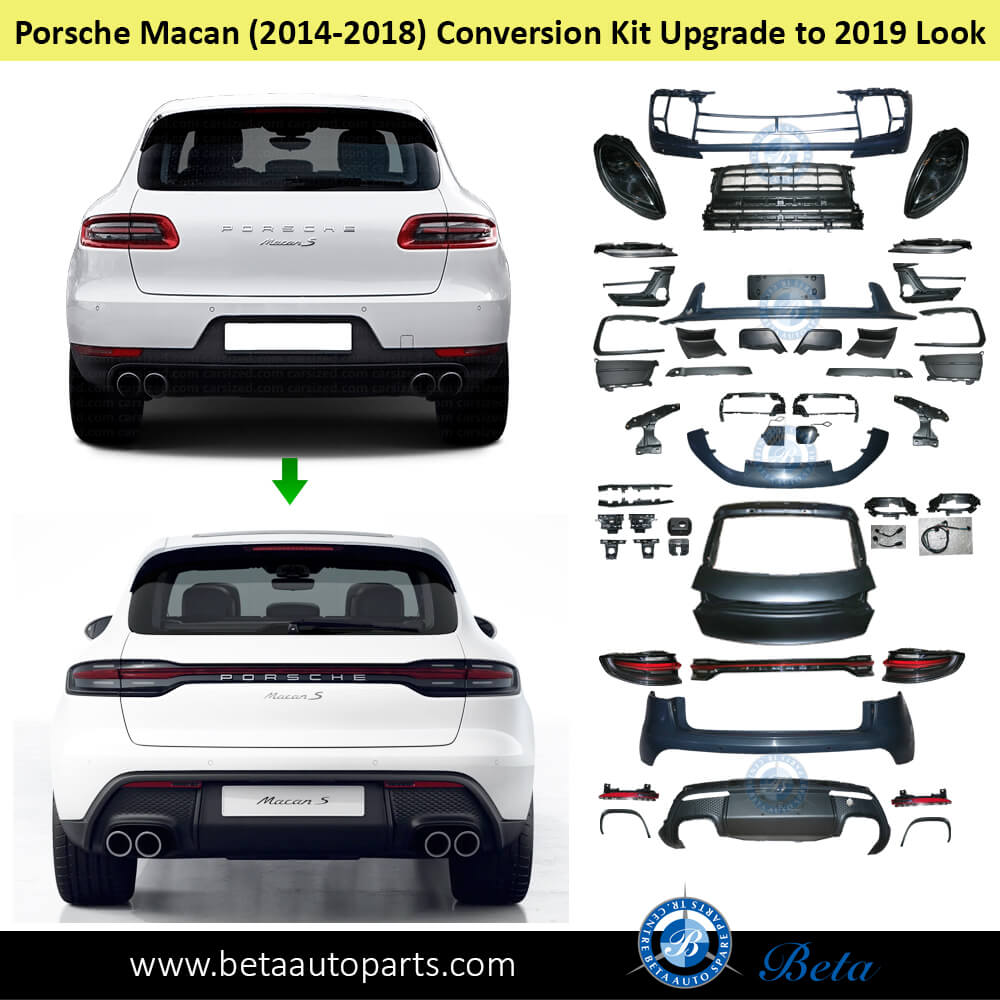 Body Kit Conversion Upgrade to 2019 look for Porsche Macan 2014-2018 models rear Side Body Kit Conversion Upgrade to 2019 look for Porsche Macan 2014-2018 models rear Side